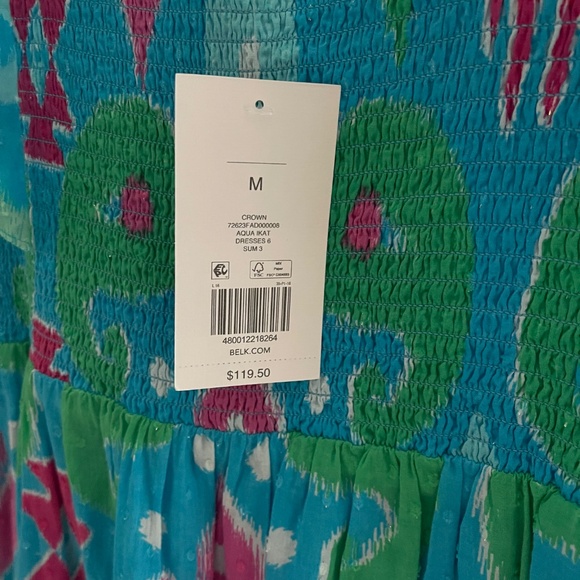 NWT Crown & Ivy Tiered Maxi Dress Ikat print - Picture 5 of 11